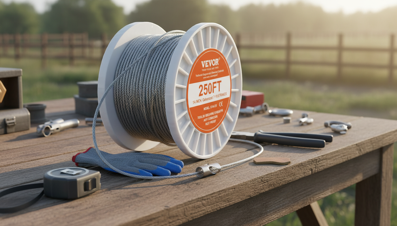 250 ft Galvanized Steel Wire Rope: Setup, Cuts, Care