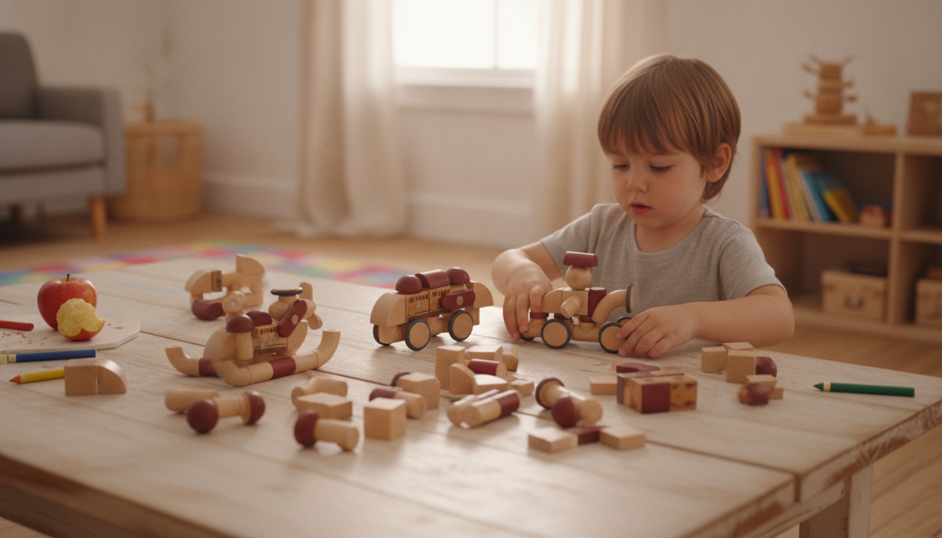 42-Piece Magnetic Wooden Blocks: STEM Play That Builds