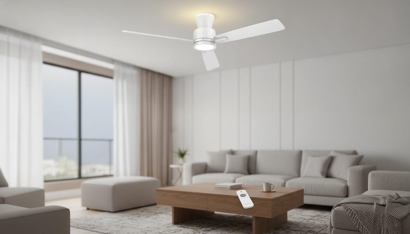 52in Flush Mount Ceiling Fan: Remote, Night Light Tips