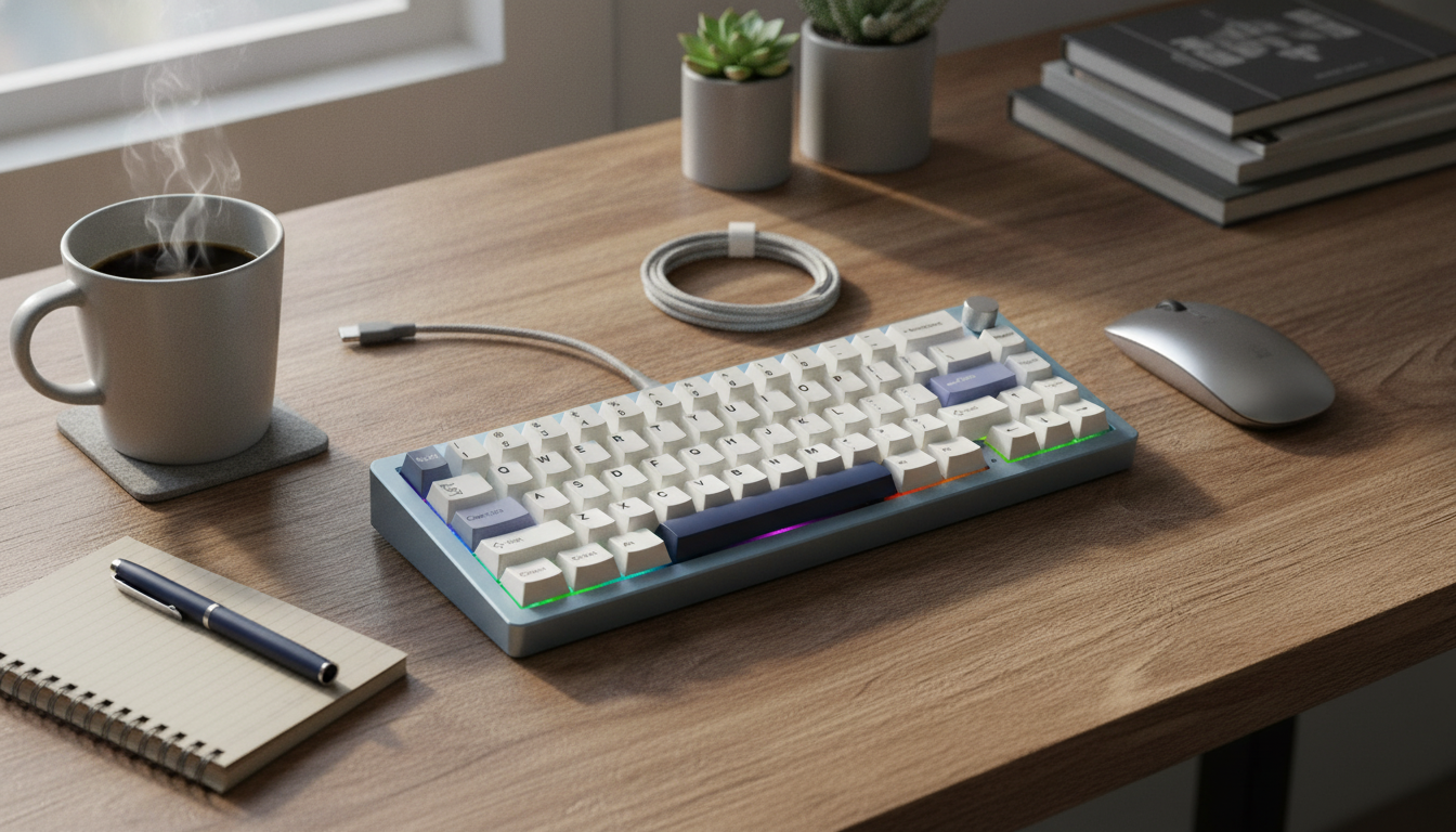 Compact 65% Wireless Keyboard: Hot-Swap, RGB, Multi-Device