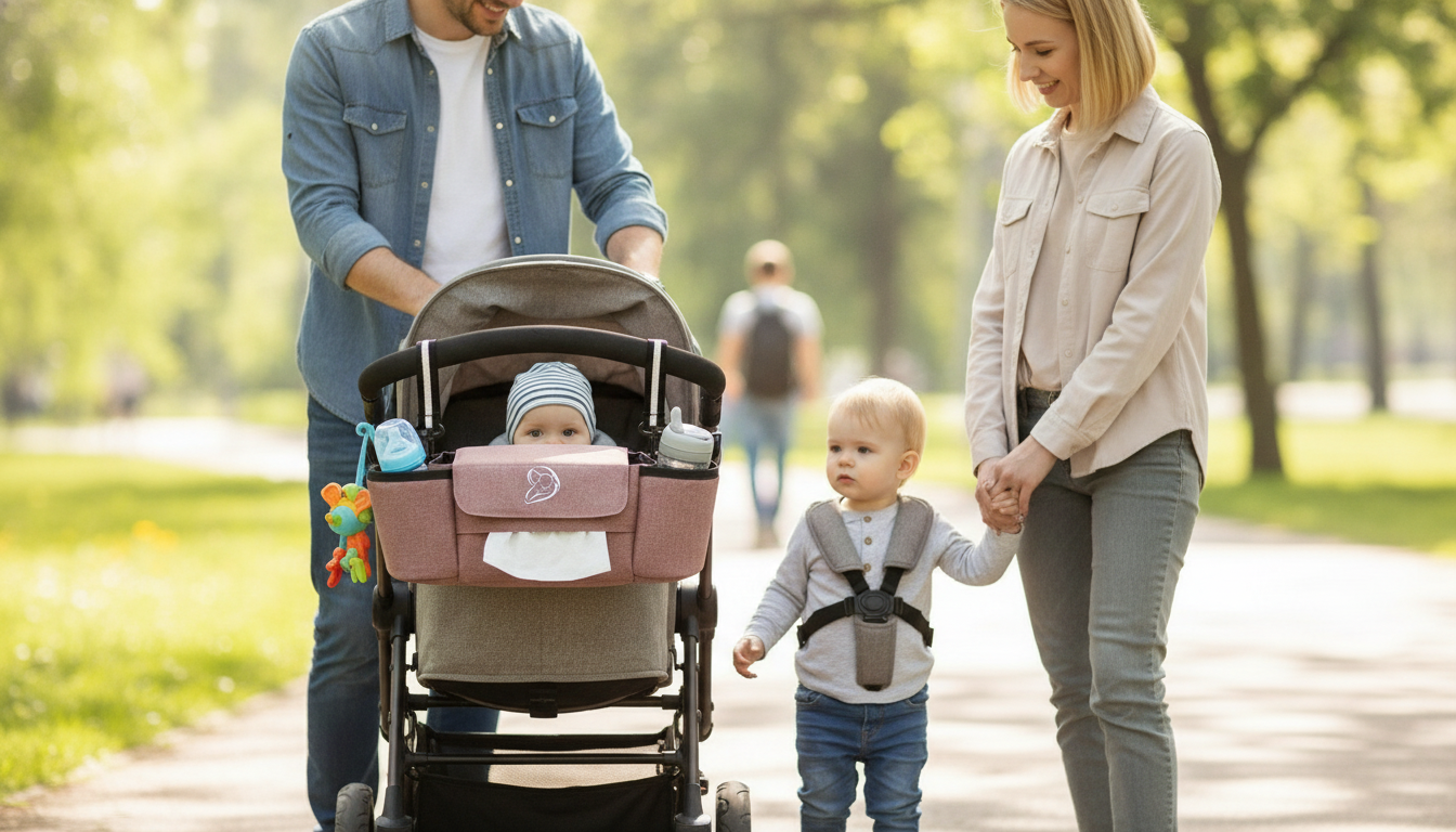 Deluxe Stroller Organizer Bag: Big Storage, Stable Bottles
