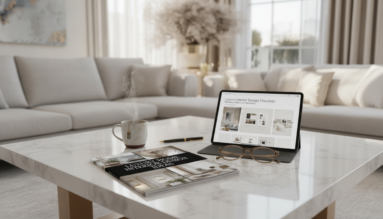 Luxury Interior Design Checklist: Modern Glam to Minimal