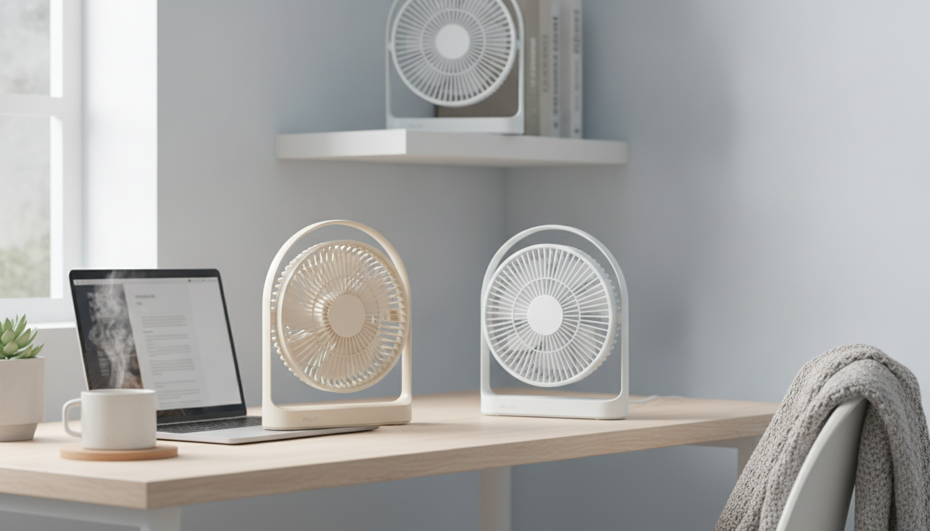 Quiet USB Rechargeable Desk Fan: Up to 30 Hours