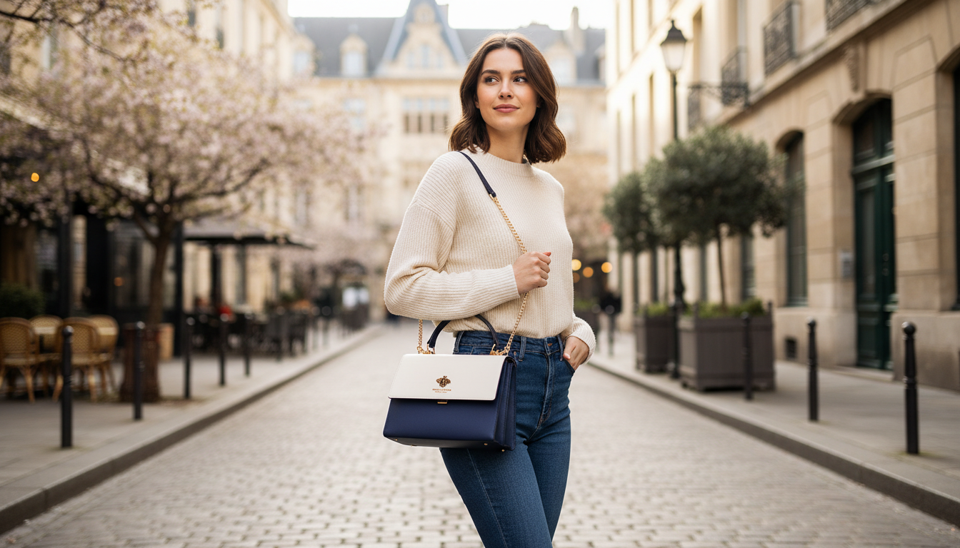 Women’s Leather Bee Shoulder Bag: Chic Everyday Style